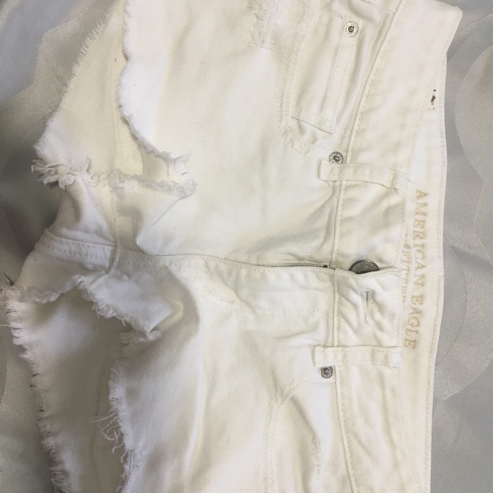 White jean short